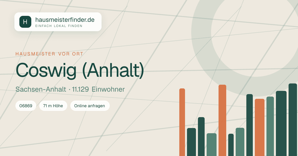 Stadtprofil für Hausmeisterservice in Coswig (Anhalt)
