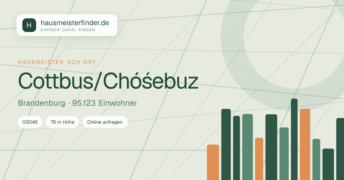 Stadtprofil für Hausmeisterservice in Cottbus/Chóśebuz