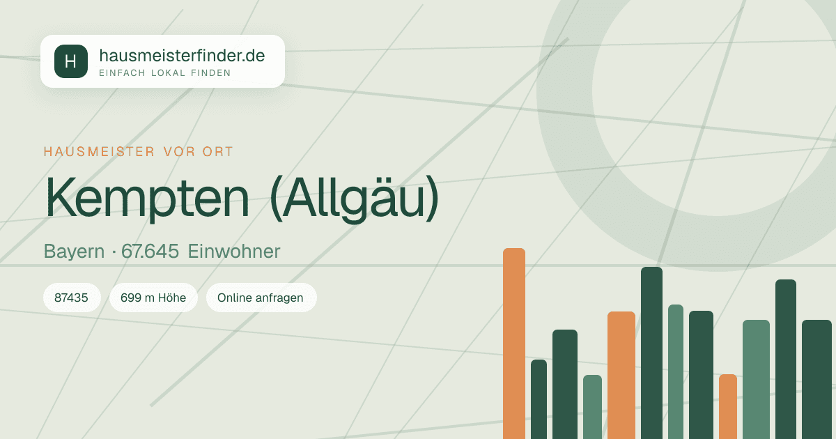 Stadtprofil für Hausmeisterservice in Kempten (Allgäu)