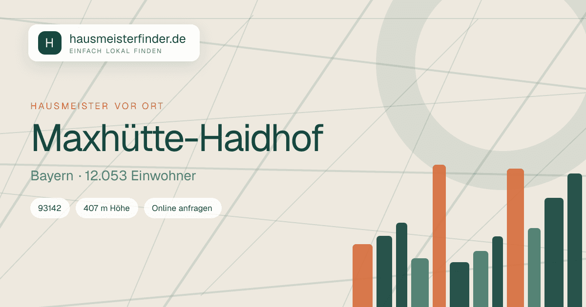 Stadtprofil für Hausmeisterservice in Maxhütte-Haidhof